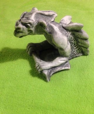 Gargoyle Perched Dragon Computer Topper Shelf Sitter Statue