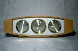 Vintage Desktop Airguide Thermometer Barometer Hygrometer - Usa Made