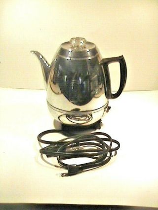 general electric 9 cup purculator coffee pot cat 13P30 vtg 7/14 6