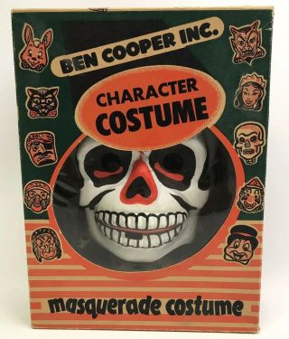 Vintage Ben Cooper Halloween Character Costume & Mask: Boney The Skeleton 311