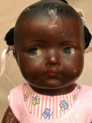 Antique Black African American Doll Pickaninny Composition Doll Black Americana