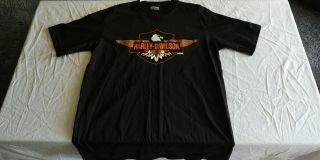 Vintage Harley Davidson Motor Cycles Canadiana L Black T Shirt 186