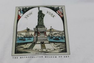 York Metropolitan Museum Of Art Statue Of Liberty White Large T