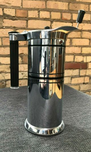 Sunbeam Chicago Flexible Shaft Co.  Art Deco Coffee Pot/press With Brewing Basket