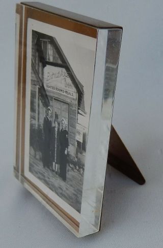 Vintage Mid Century Lucite,  Acrylic & Brass Picture Frame