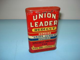 UNION LEADER pocket tobacco tin.  UNCLE SAM.  ONE 3