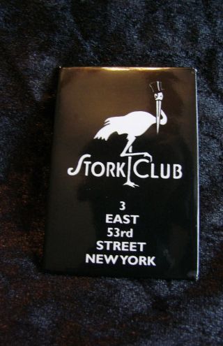 Very Rare Stork Club Of York City Small Purse Mirror