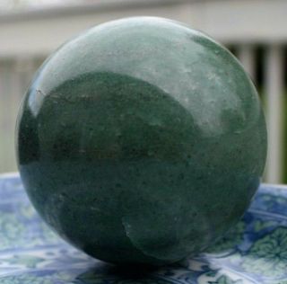 1.  1 LBs Large Polished Green Agate Quartz Crystal Ball from Brazil 71mm Diameter 3