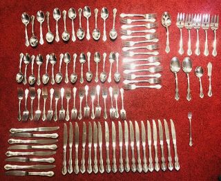 97pc Rogers Oneida Ltd Deluxe Stainless Flatware Amadeus Mansfield Svc For 12,
