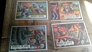 1962 Topps Civil War News 4 Cards 23,  40,  41,  52 In Plastic