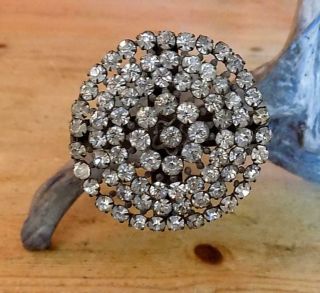Pretty Edwardian Hat Pin With Clear Stones In Sparkly.