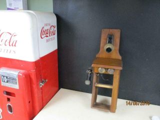Antique 1894 Western Electric Oak Wood Wall Telephone
