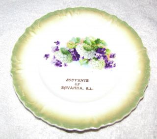Savanna,  Il.  - - Souvenir Plate - - Early 1900 