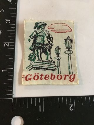 Vtg Goteborg Sweden Travel Souvenir Sew - On Patch Badge