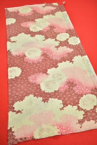 Yl76/40 Vintage Japanese Fabric Cotton Antique Boro Patch Kusakizome 31.  1 "