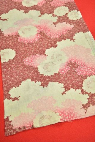 YL76/40 Vintage Japanese Fabric Cotton Antique Boro Patch Kusakizome 31.  1 