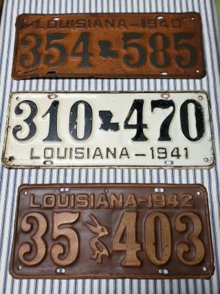 1940 41 42 Pelican Louisiana License Plate Vanity Tag Sign Old Car Ratrod Cajun