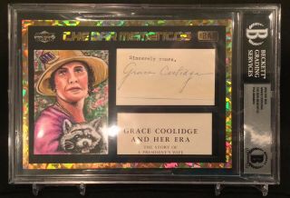 2018 The Bar Mementos Grace Coolidge Cut Auto / Sketch / Book Relic Beckett 1/1