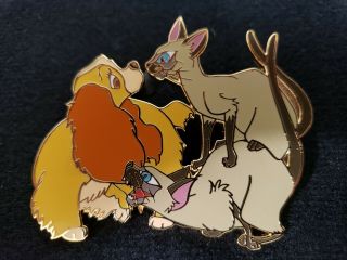 Authentic Disney Pin Le 500 Lady With Si And Am Lady And The Tramp