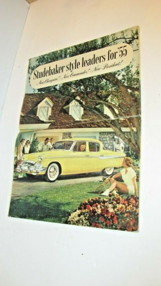 1955 Studebaker 8 Page Dealer Brochure Booklet