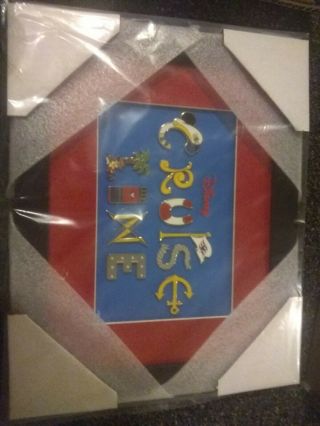 Disney Framed Pin Set Cruise Line Spell Out Le,  Cruise Line Zip Hoodie L/xl