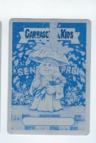 2018 Garbage Pail Kids Printing Plate Cautious Carrie Cyan