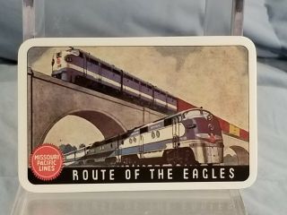 Vintage Advertising Pocket Wallet Calendar Card: 1949 Missouri Pacific Railroad