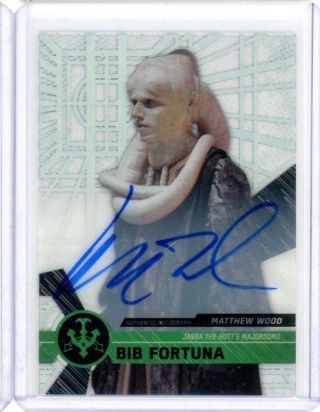 2017 Topps High Tek Star Wars Matthew Wood As Bib Fortuna Autograph Auto