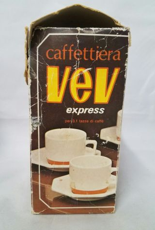 Vintage Espresso Vev Inox by Vev Vigano Vespress Italy 18/10 Stainless Stovetop 8