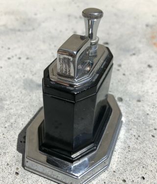 Vintage Ronson Touch Tip Table Lighter Art Deco 2