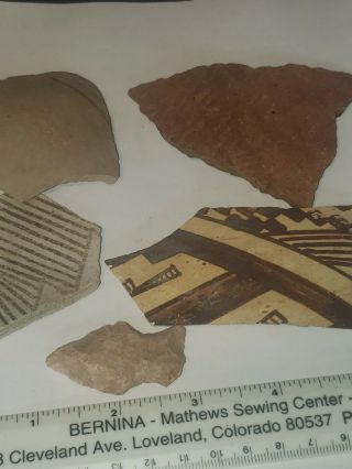 Ancient Arizona Anasazi Pottery Shards & Arrowhead Prehistoric Indian Artifacts