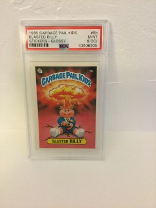 1985 Garbage Pail Kids Blsted Billy Glossy Psa 9