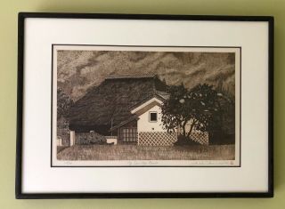 Hiroto Norikane " My Country Home " - Japanese Etching Signed/stamped/numbered