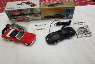 (2) Vintage Telemania 64 1/2 Red Classic & Corvette Ii Telephones W/manuals