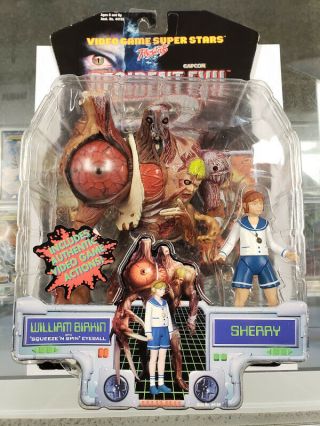1998 Resident Evil 2 William Birkin & Sherry Video Game Stars Toy Biz