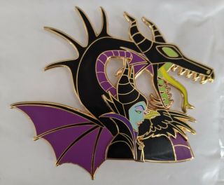 Disney Sleeping Beauty Maleficent Profile Face Diablo & Dragon Fantasy Pin Le 50