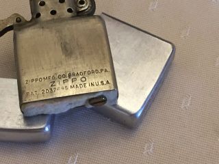Rare 1948 - 49 3 Barrel Hinge Zippo Lighter With Matching Insert 8