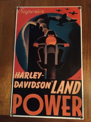 Harley - Davidson Motor Oil Porcelain Sign Licensed Ande Rooney