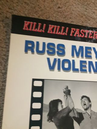 Rare FASTER PUSSYCAT KILL KILL 2001 POSTER Russ Meyer Signed 27x39 Rolled 4