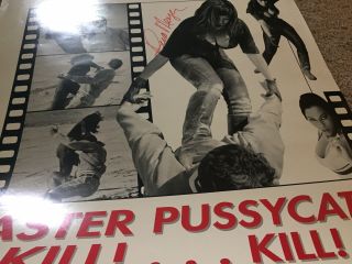 Rare FASTER PUSSYCAT KILL KILL 2001 POSTER Russ Meyer Signed 27x39 Rolled 7