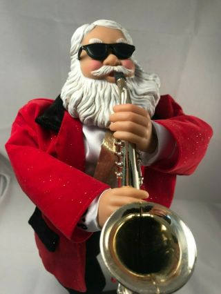 Holiday Time Animated Christmas Musical Dancing Saxophone Playing Santa Claus 2
