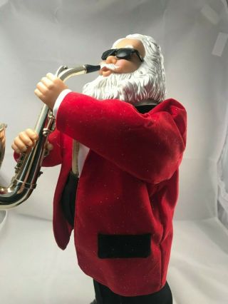 Holiday Time Animated Christmas Musical Dancing Saxophone Playing Santa Claus 5