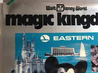 Walt Disney World Magic Kingdom Eastern Airline Poster 30” X 40”