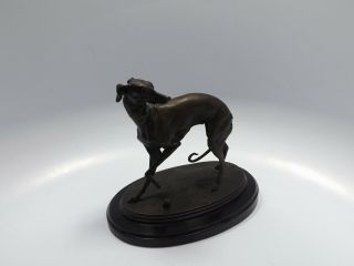 Pj Mene Bronze Whippet Greyhound Dog Sculpture Figurine,  6 1/2 "