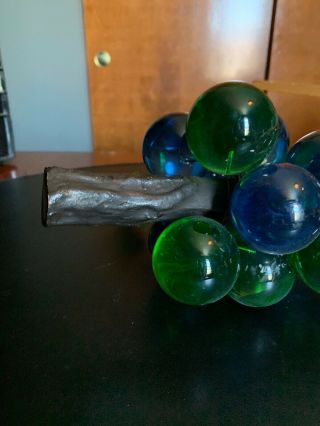 Vintage Lucite Green And Blue Grapes 12 Inches 5