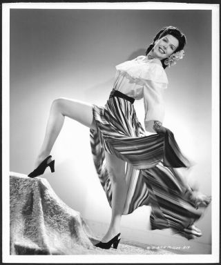 Tap Dance Star Leggy Flirt Pin - Up Ann Miller Vintage 1940s Photograph Cronenweth