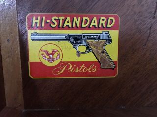 Rare Antique One Of A Kind Wooden High Standard Hand Gun Range Box Very Unique