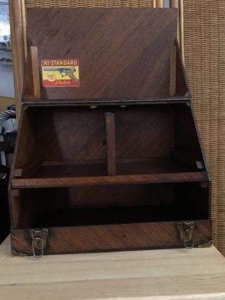 Rare Antique One of a Kind Wooden High Standard Hand Gun Range Box Very Unique 7