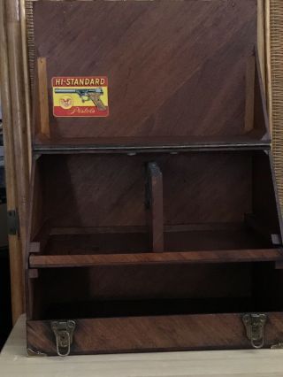 Rare Antique One of a Kind Wooden High Standard Hand Gun Range Box Very Unique 8