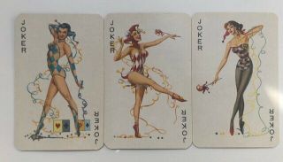 Vintage Rare Biba Pin - Up Glamour Girl Playing Cards - 52,  3 Jokers